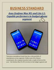 Asus Zenfone Max M1 and Lite L1 Capable performers in budget phone segment.pdf