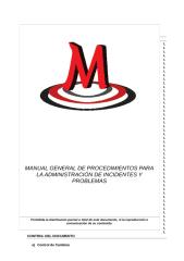 MP-GIT-04 Manual de PROCEDIMIENTOS PARA LA ADMINISTRACIÓN DE INCIDENTES Y PROBLEMAS.docx